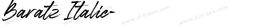 Baratz Italic字体转换